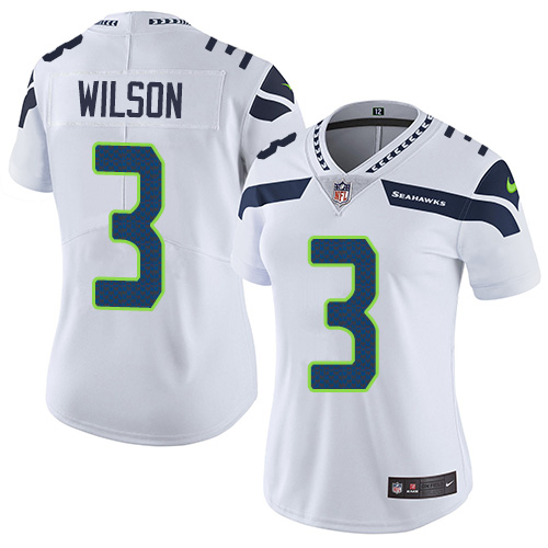 2019 Women Seattle Seahawks #3 Wilson white Nike Vapor Untouchable Limited NFL Jersey->women nfl jersey->Women Jersey
